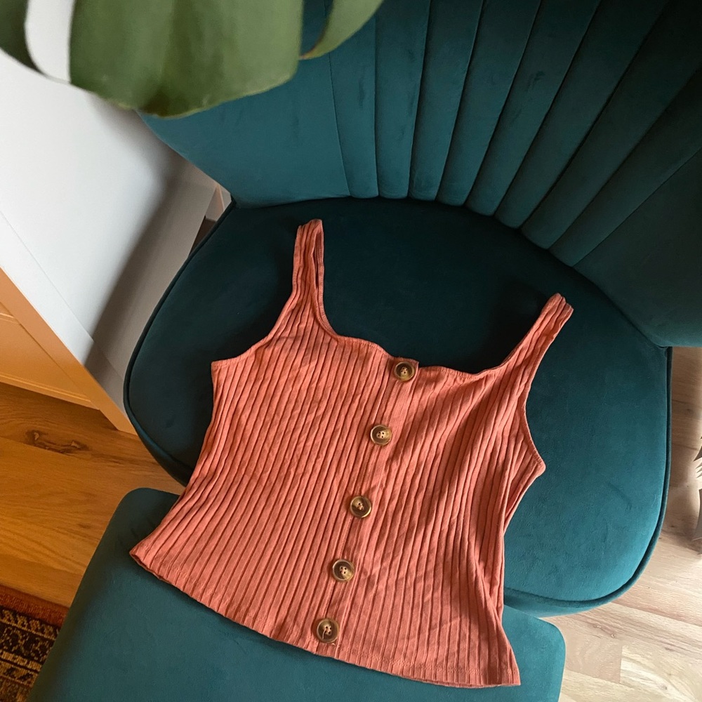*SOLD* Burnt orange 90s style cropped tank top